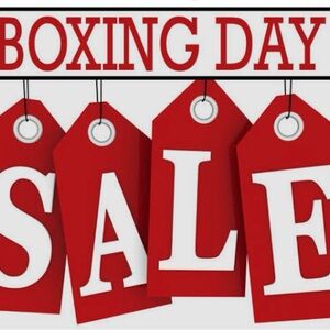 Red Boxing Day Sale Tags